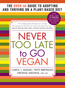 Never Too Late To Go Vegan is an inspiring book with an inspired title